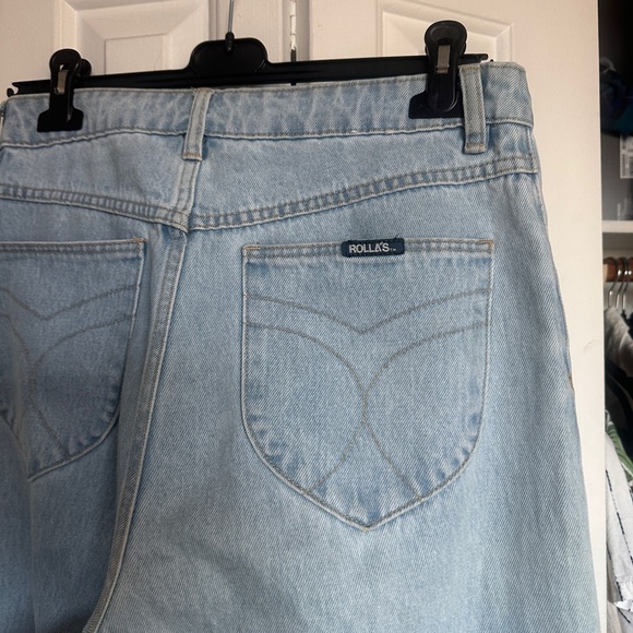 ROLLA'S Light Blue Ripped Straight Jeans - Picture 3 of 5